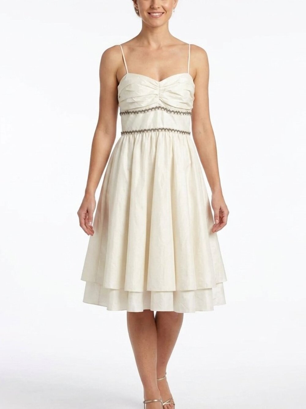 ABS Allen Schwartz Collection Ivory Cocktail Dress NEW- Sz. 8